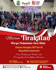 MALAM TIARAKATAN WARGA PADUKUHAN SURU KIDUL